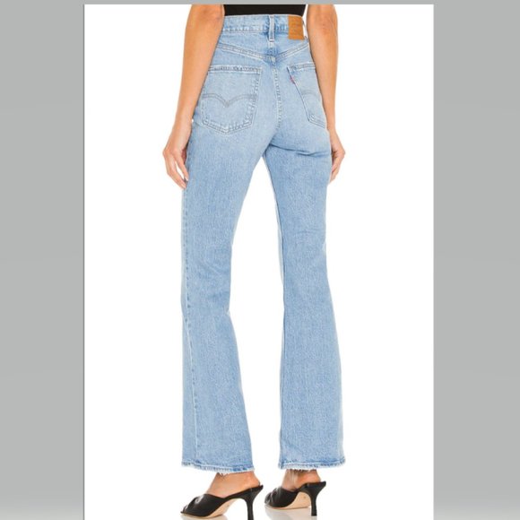 Levi's 70's High Flare Put It Back Jeans in Marin Babe for Free People NWT - Picture 8 of 15